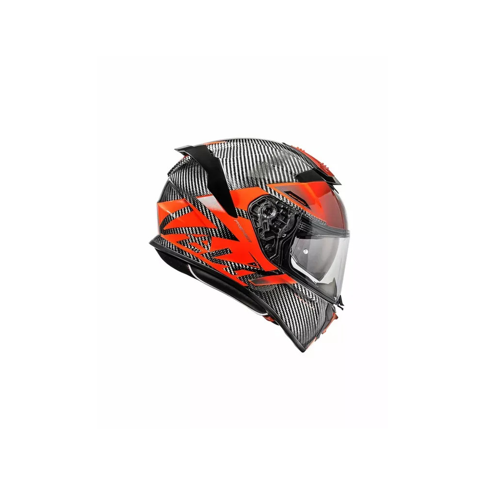Casco Devil Carbon MN — XL, Integral, negro/rojo, acabado brillo